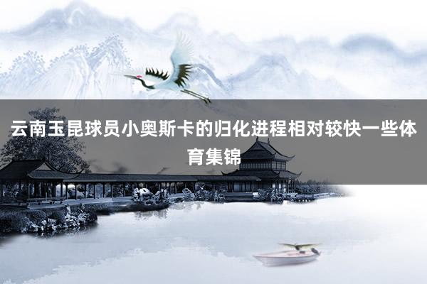 云南玉昆球员小奥斯卡的归化进程相对较快一些体育集锦