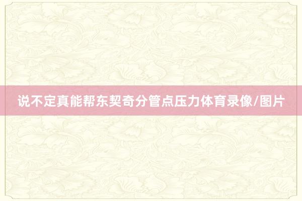 说不定真能帮东契奇分管点压力体育录像/图片