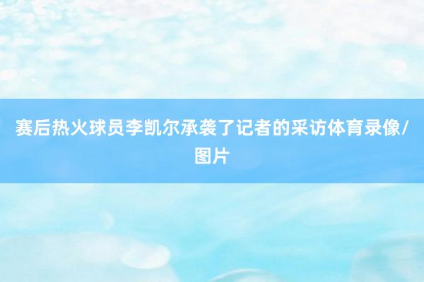 赛后热火球员李凯尔承袭了记者的采访体育录像/图片