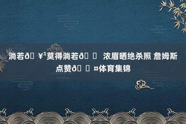 淌若🥹莫得淌若😠浓眉晒绝杀照 詹姆斯点赞😤体育集锦