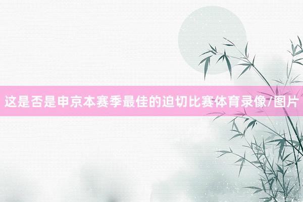 这是否是申京本赛季最佳的迫切比赛体育录像/图片