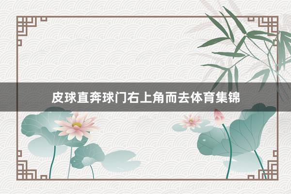 皮球直奔球门右上角而去体育集锦