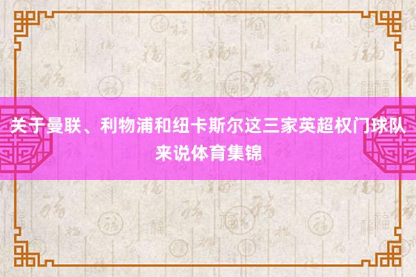 关于曼联、利物浦和纽卡斯尔这三家英超权门球队来说体育集锦