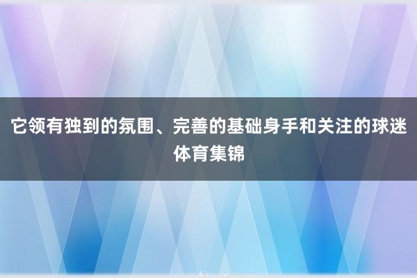 它领有独到的氛围、完善的基础身手和关注的球迷体育集锦