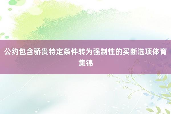 公约包含骄贵特定条件转为强制性的买断选项体育集锦