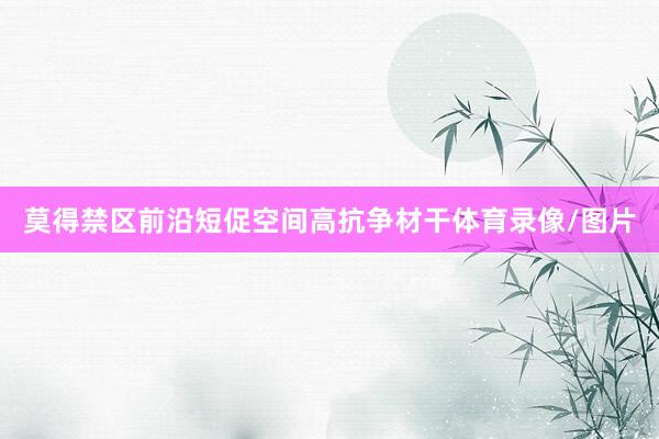 莫得禁区前沿短促空间高抗争材干体育录像/图片