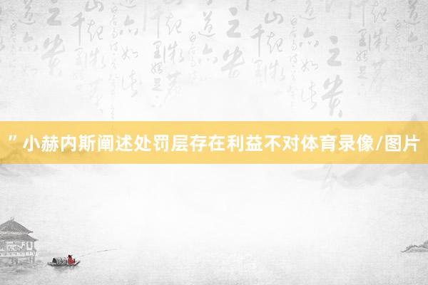 ”小赫内斯阐述处罚层存在利益不对体育录像/图片