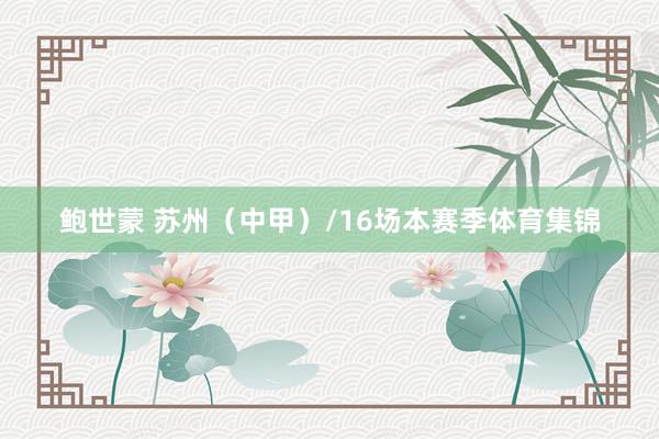 鲍世蒙 苏州（中甲）/16场本赛季体育集锦