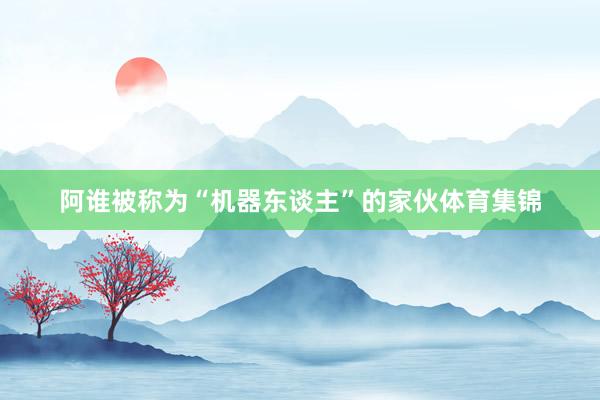 阿谁被称为“机器东谈主”的家伙体育集锦
