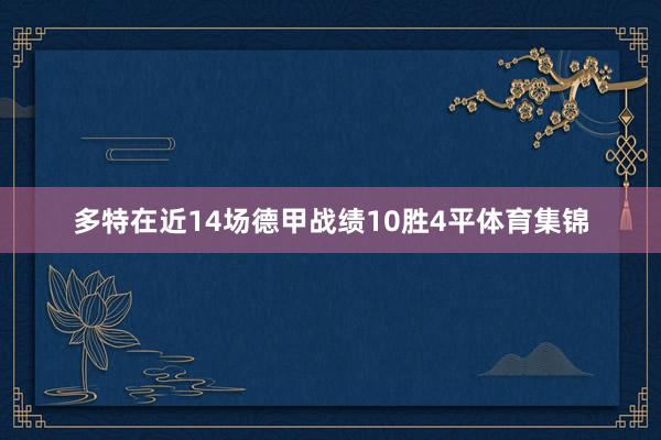 多特在近14场德甲战绩10胜4平体育集锦