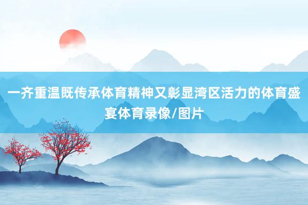 一齐重温既传承体育精神又彰显湾区活力的体育盛宴体育录像/图片
