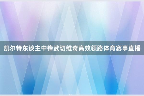 凯尔特东谈主中锋武切维奇高效领路体育赛事直播