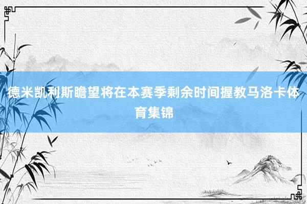 德米凯利斯瞻望将在本赛季剩余时间握教马洛卡体育集锦