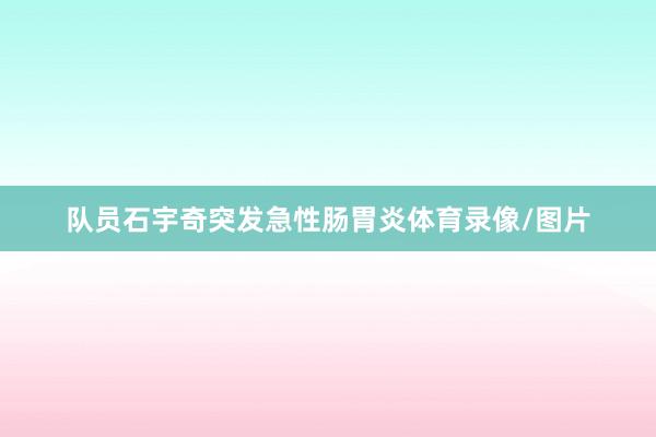 队员石宇奇突发急性肠胃炎体育录像/图片