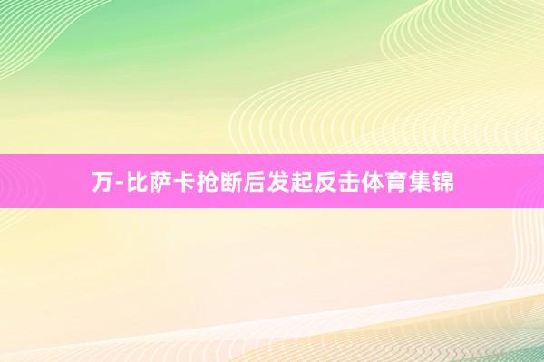 万-比萨卡抢断后发起反击体育集锦