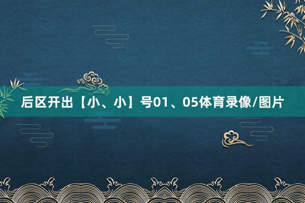 后区开出【小、小】号01、05体育录像/图片