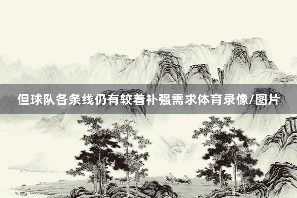 但球队各条线仍有较着补强需求体育录像/图片